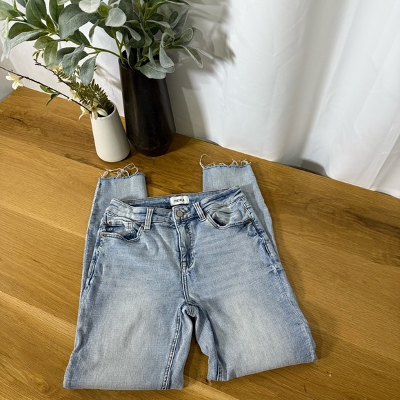 Pistola Scissor high waisted skinny jean, Light Blue distressed women’s size 27 - Picture 2 of 10